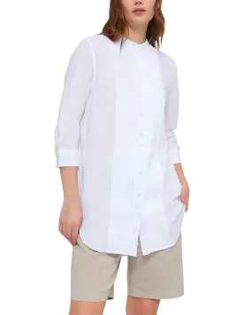 Camicia coreana plissé bianca