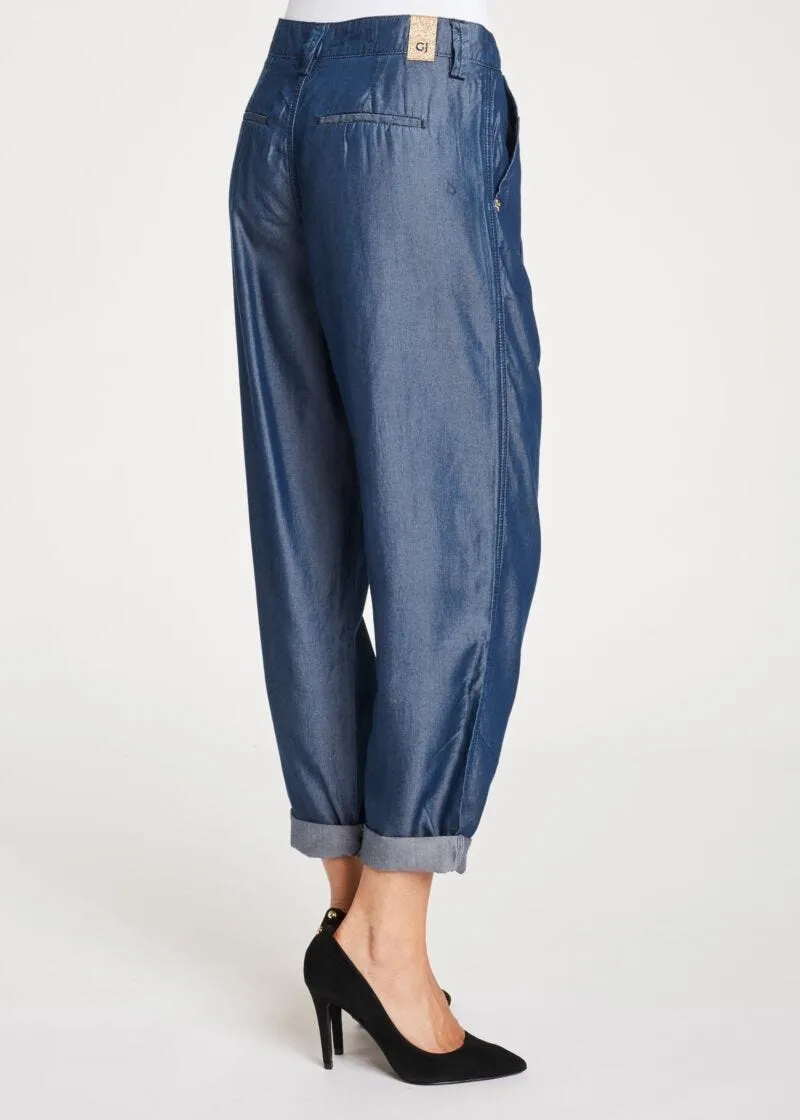 Jeans balloon indaco scuro
