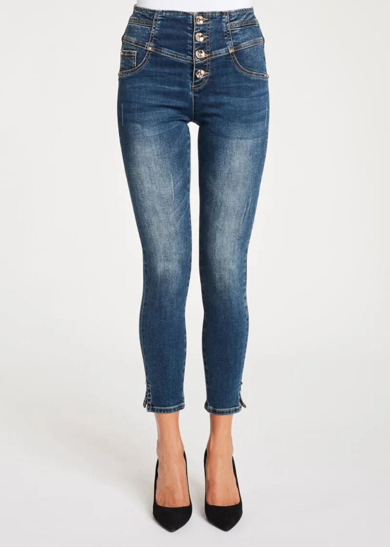 Jeans jeggings con spacchetti