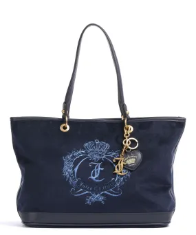  Juicy Couture Twig Heart L Borsa shopper poliestere, pelle sintetica blu scuro  
