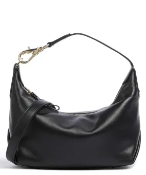  Lauren Ralph Lauren Kassie Small Borsa a spalla pelle di vacchetta finemente grana nero  