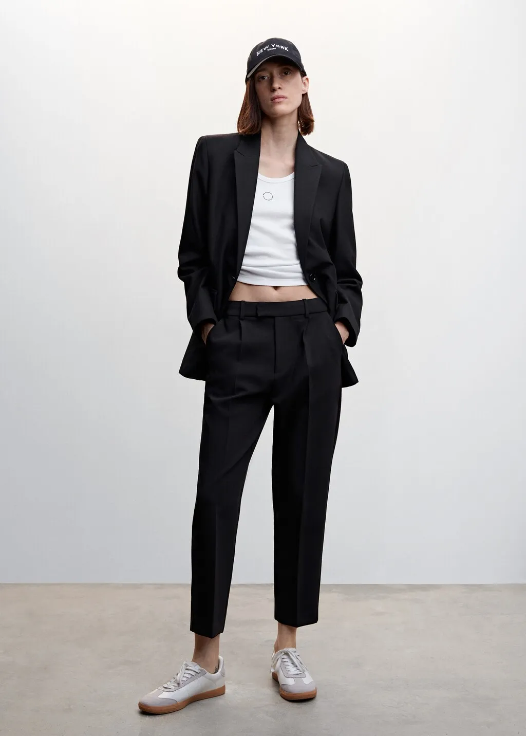 Pantaloni diritti pinces