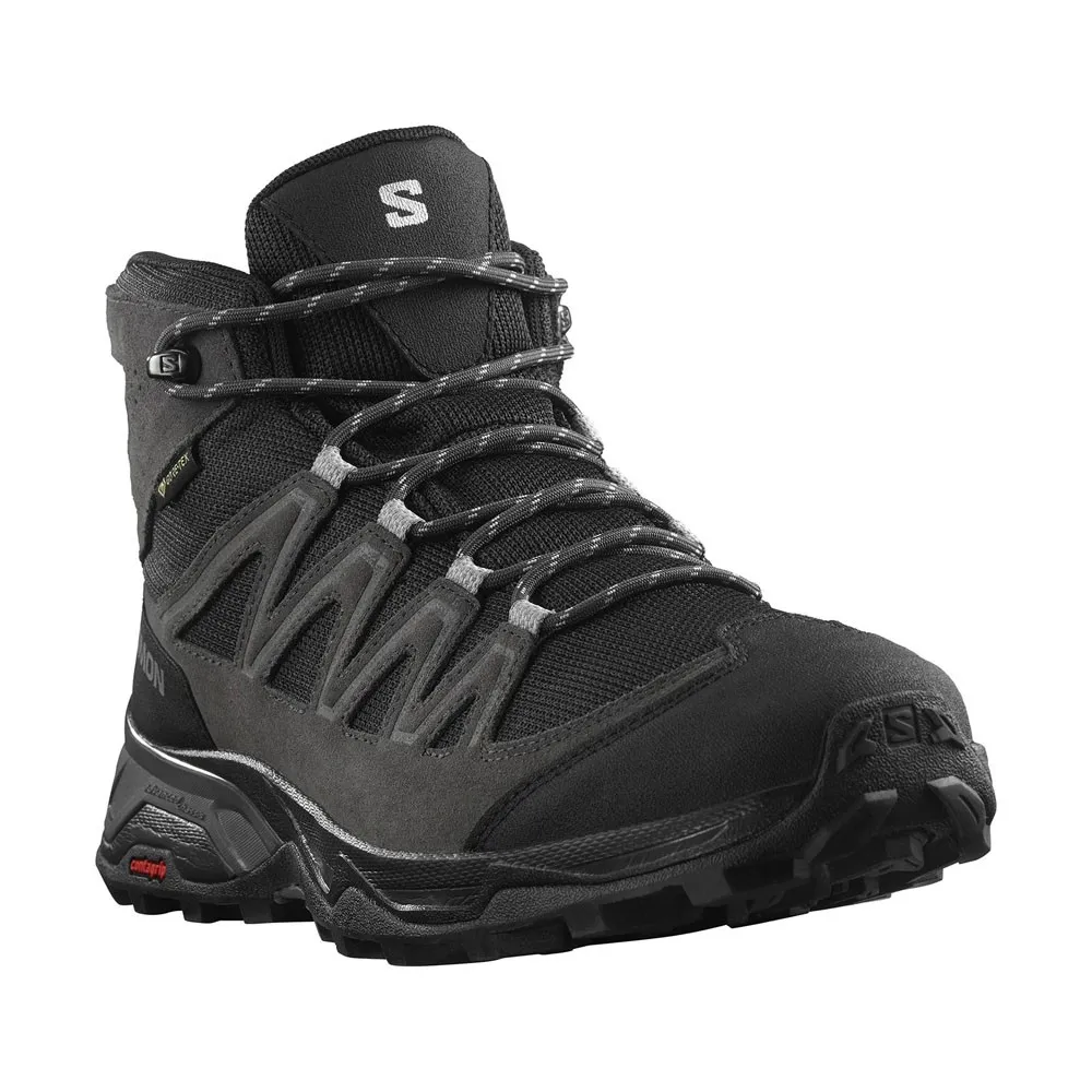 Salomon X Ward Leather Mid GORE-TEX Nero - Scarpe Trekking Uomo