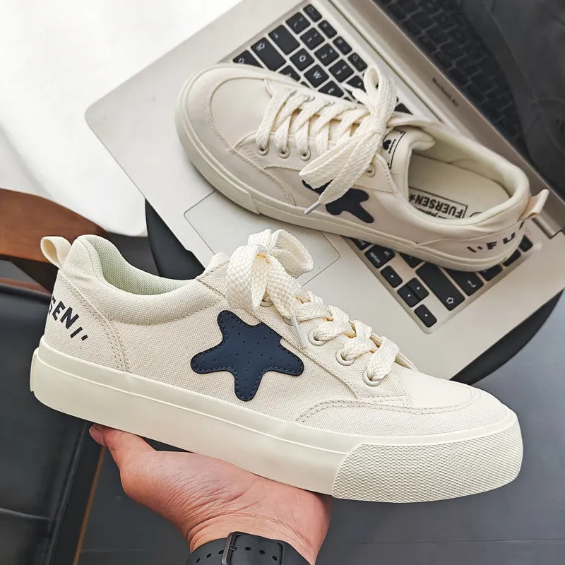 Scarpe da skate casual piatte in tela traspirante moda uomo  NEW   