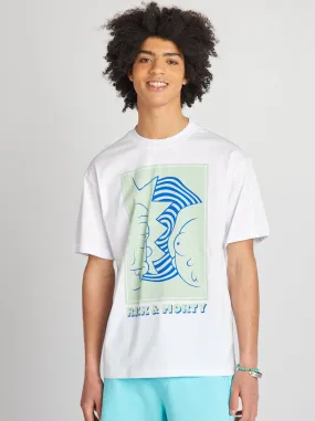 T-shirt oversize 'Rick and Morty' - bianco